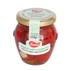 Fresh tofu stuffed peppers